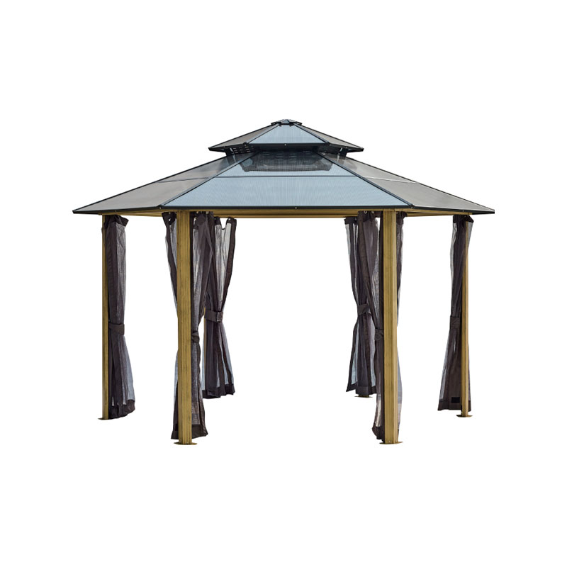 Hexagonal PC Roof Gazebo