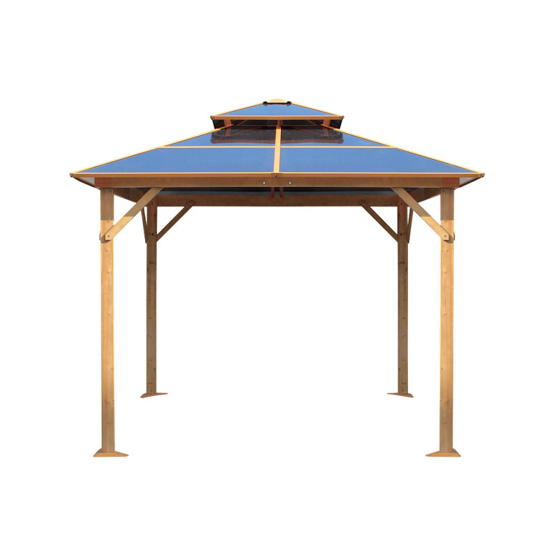 Double PC Roof Wooden Gazebo
